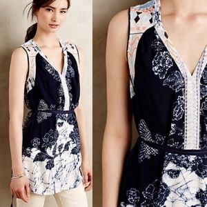 One September Seyla Sleeveless V-neck Tunic Top